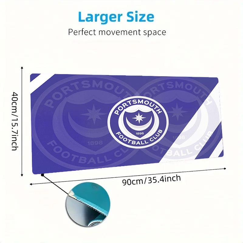 Portsmouth Mouse Pad, Large Gaming Desk Mat, Non-slip XXL Mousepad for Laptop & Tablet, Mini PC Playmat with Stitched Edges