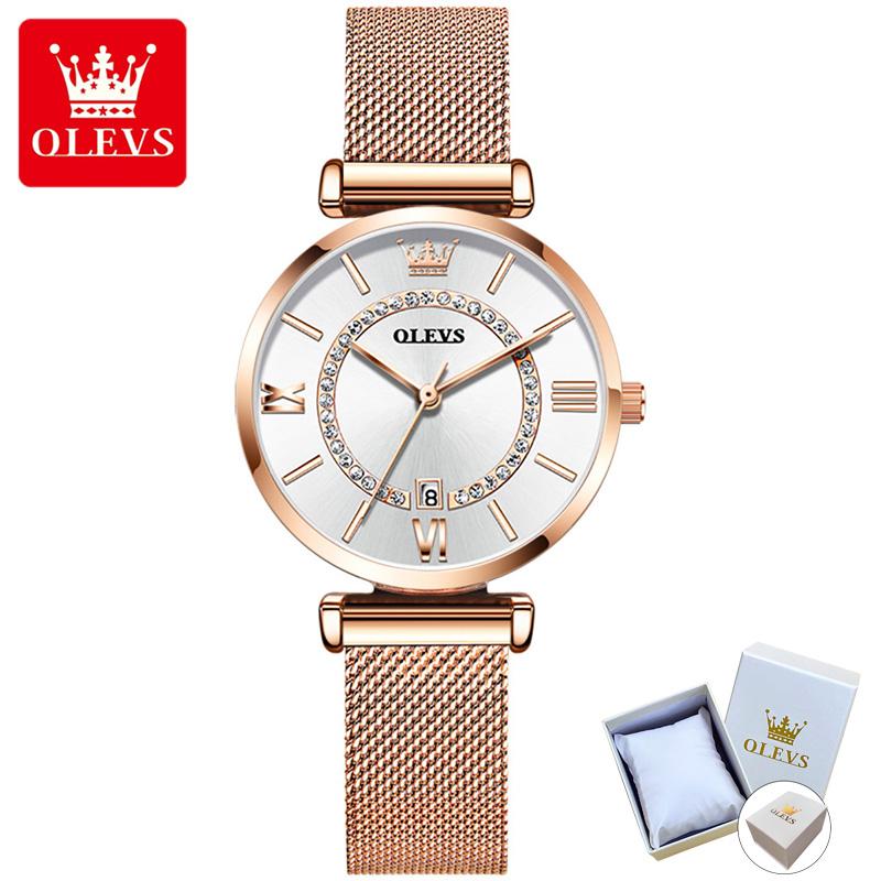 

OLEVS 6892 с подарочной коробкой Гипсофила Кварцевые часы Водонепроницаемые женские часы like the picture 6