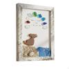 Glass Dog Art Sentimental Gift Pet Memorial Shadow Box Handmade Frame for Tabletop
