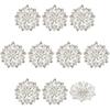 FINGERINSPIRE 10 Pcs Flower Rhinestone Shank Buttons - 26mm/1inch Clear Crystal Floral Sew On Buttons with 1-Hole for DIY Craft Bouquet Clothes