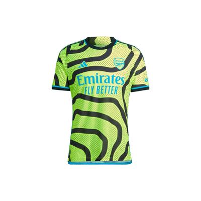 Koszulka meczowa wyjazdowa Arsenal 23/24 z patchworkowym nadrukiem literowym i okrągłym dekoltem męska zielona HR6926
