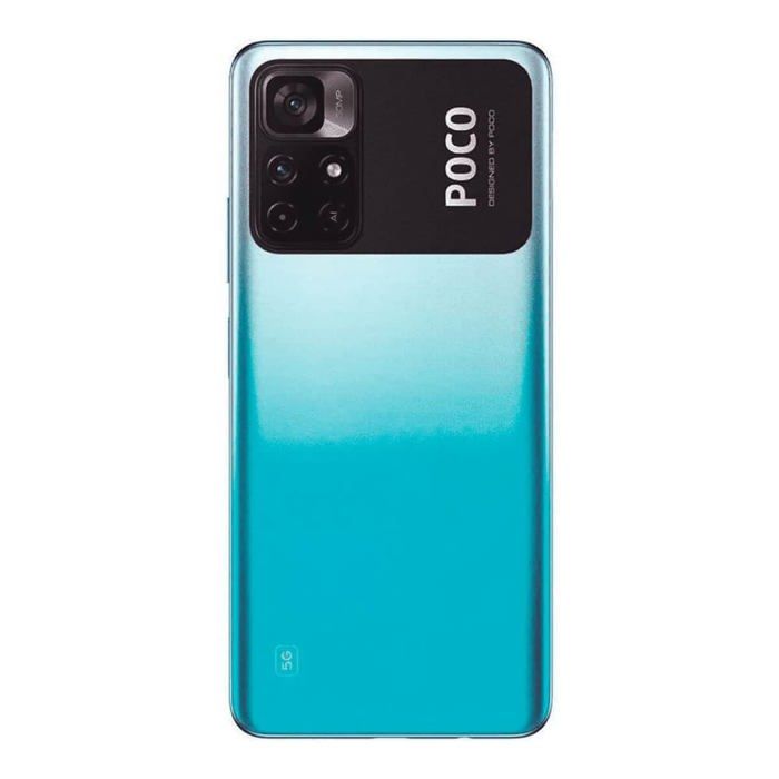 Xiaomi Poco M4 Pro 4+64GB Modrý 5G Smartphone NFC Trojitý 50MP Fotoaparát 6.6 Palců FHD+ DotDisplay