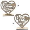 Sign Ornament Love Heart Hollow Out Wooden Slice Best Mum Happy Mothers Day Gift Wood DIY Crafts