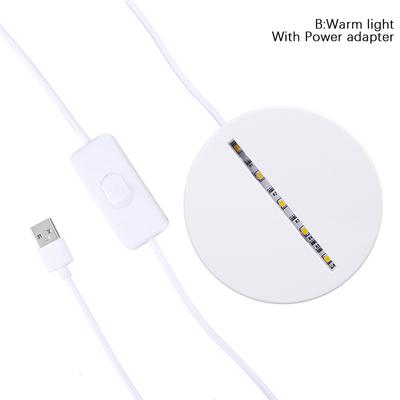 Acrylic 3D Led Lamp Base Table Night Light Base Led Abs Usb Lighting Accessories