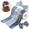 4cmx10Yards Denim Shiny Sequin Tassel Design Gift Wrapping DIY Materials Scrapbooking 1 Roll