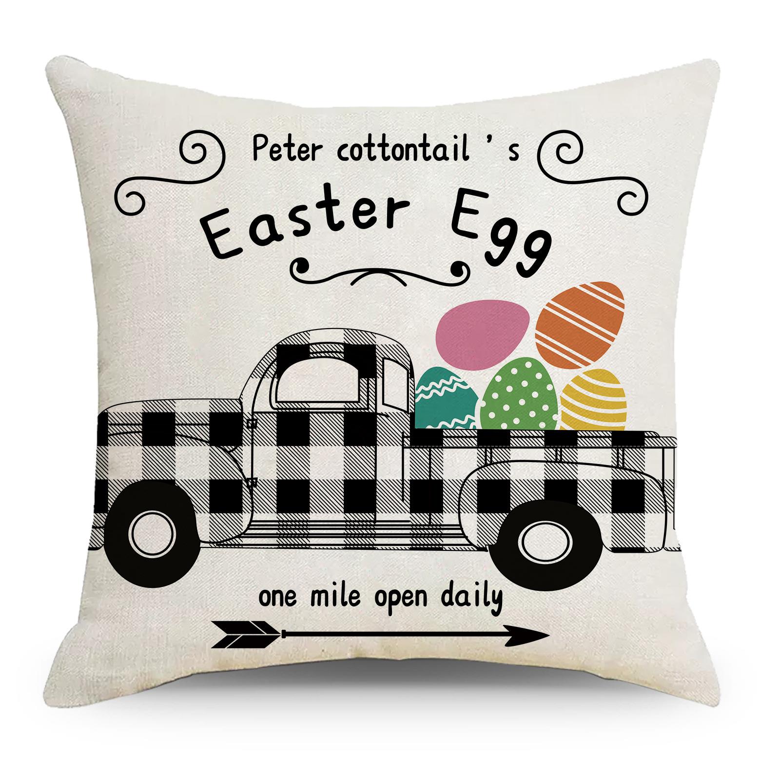 

Новая наволочка Пасхальные яйца Лен Подушка Дом Диван Пасторальный стиль Подушка для сна Наволочка 45 * 45Cm without pillow core