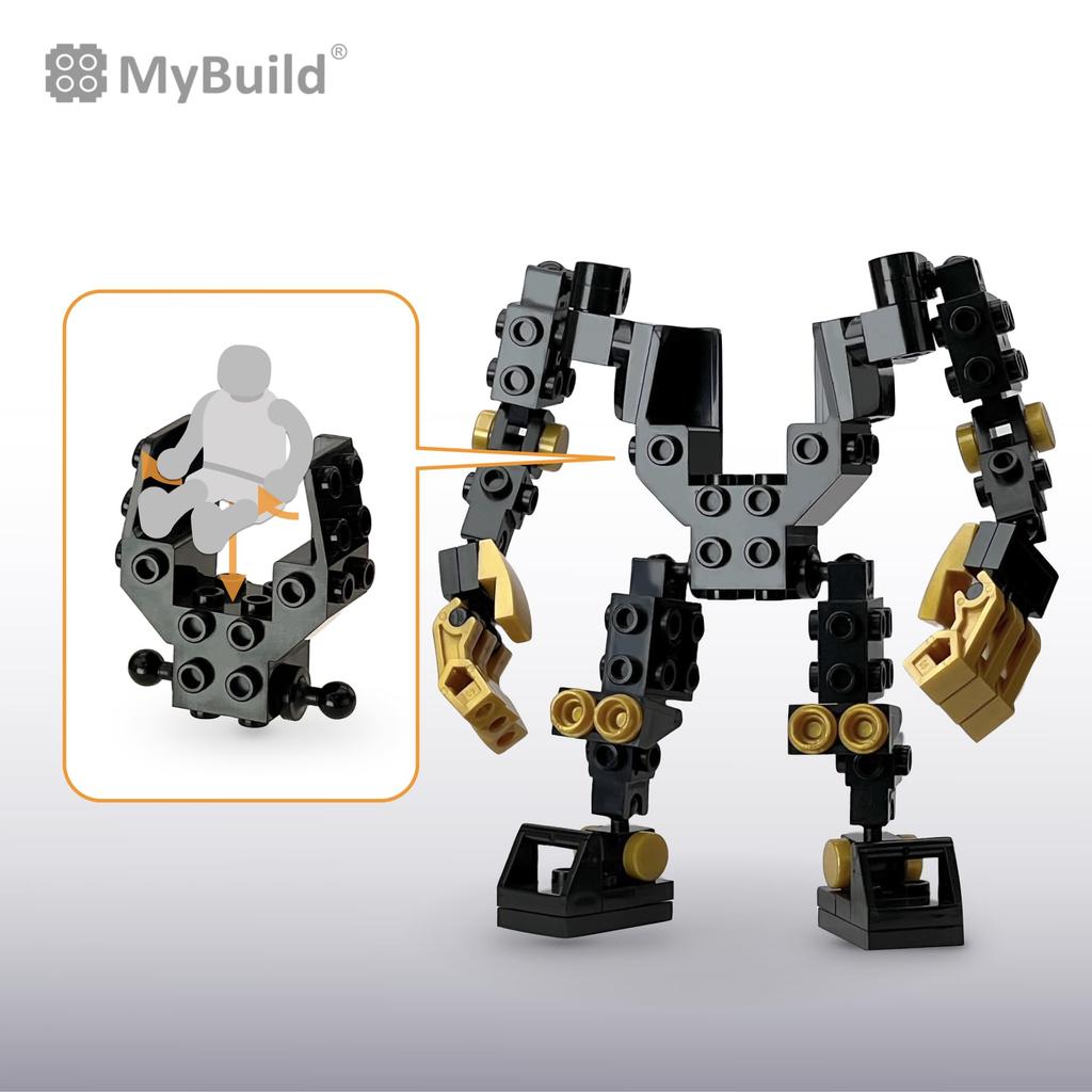 MyBuild 1002 Mecha Rahmen Block Roboter Basis Bauset Frei anpassbar Kompatibel mit anderen Marken Empfohlen für Kinder ab 10 Jahren