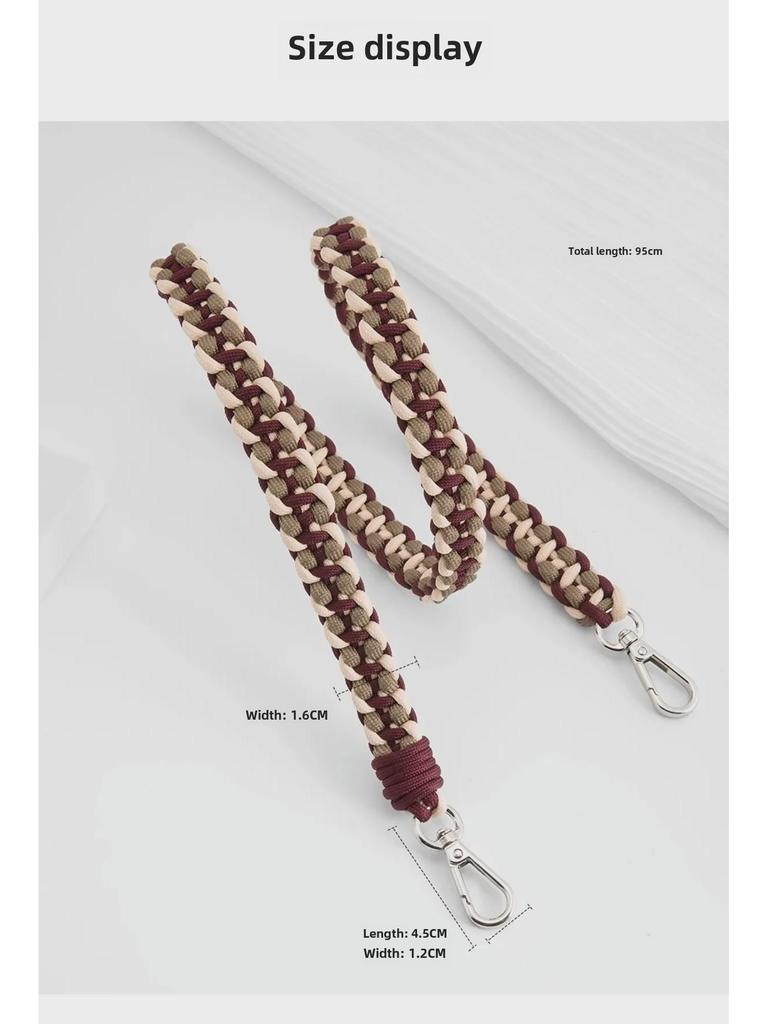 Handwoven DIY Color Braided Crossbody Strap for Longxiang Mini Bag
