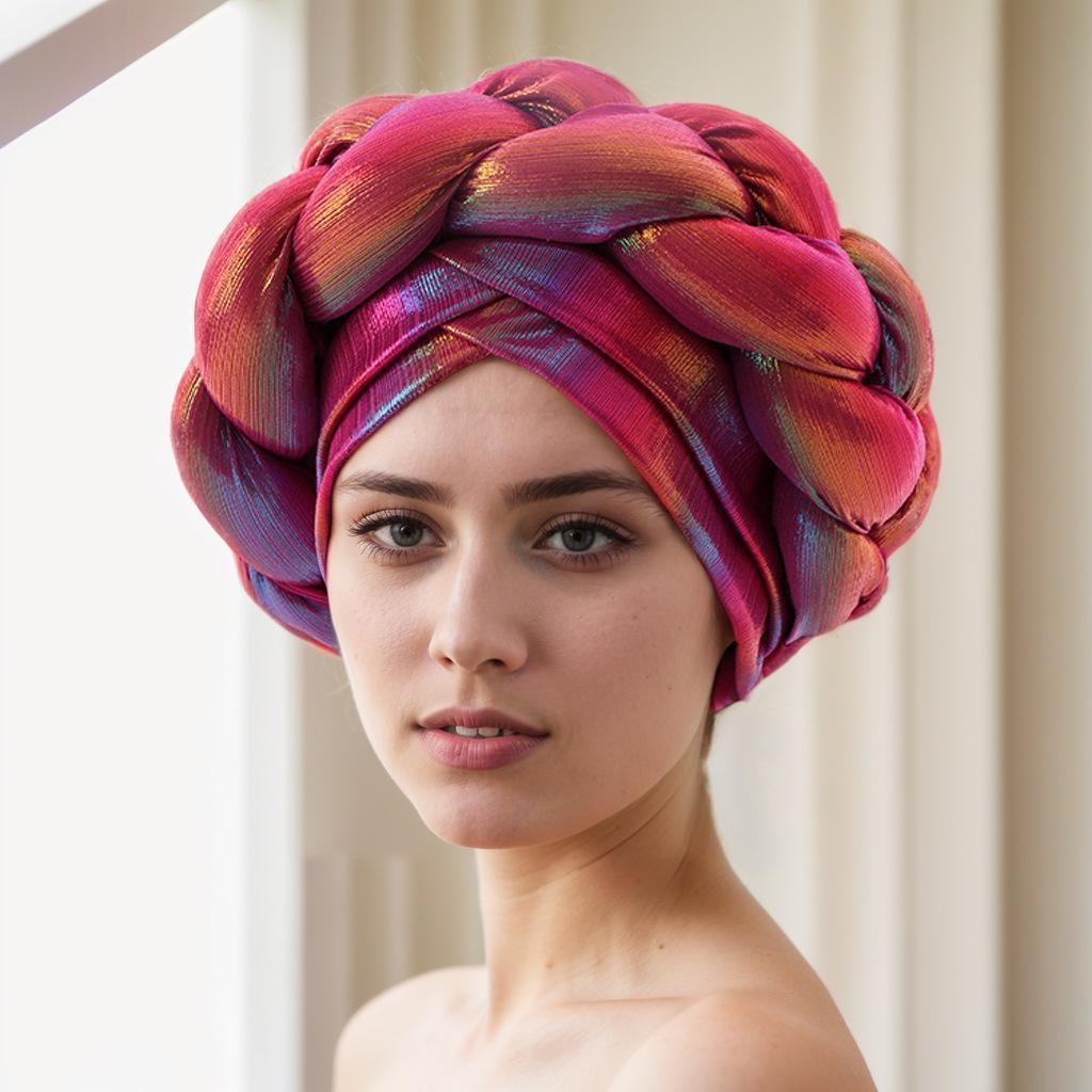 JYL TS DIY Трансграничная Новая Тюрбан-Кепка Бронзовая Эластичная Вязаная в Резинку Африканская Шляпа red_ тиффани синий