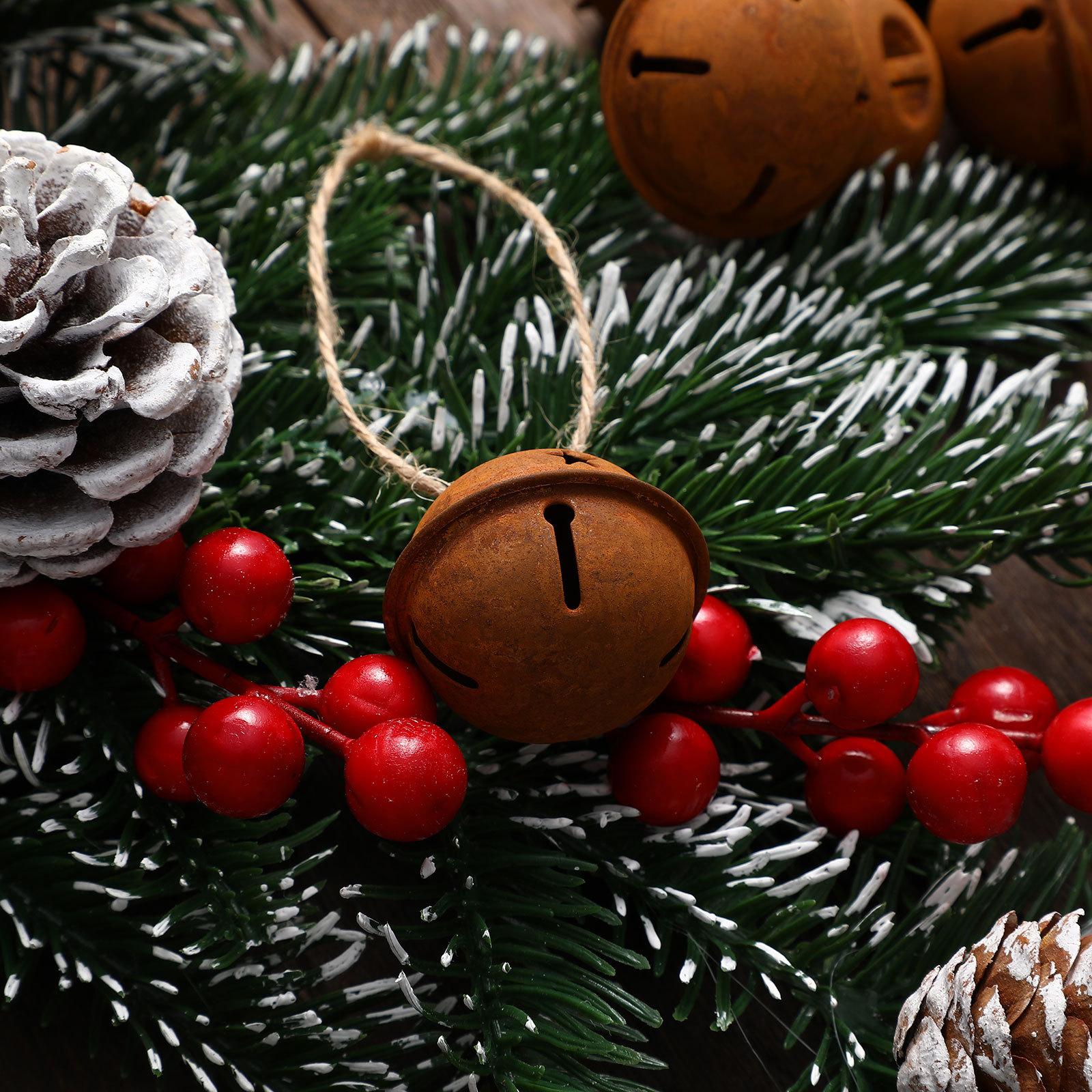 

12Pcs Vintage Style Metal Bells Star Pattern Rust-Look Jingle Bells for Christmas Crafts Home Decor Wedding Ornaments other