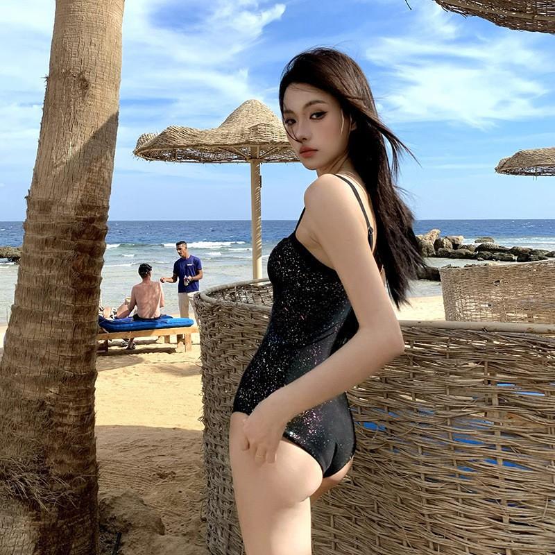 Swimsuit Women's One-piece Long-sleeved Two-piece Suit Covers Belly To Show Slimming High-end Vacation Hot