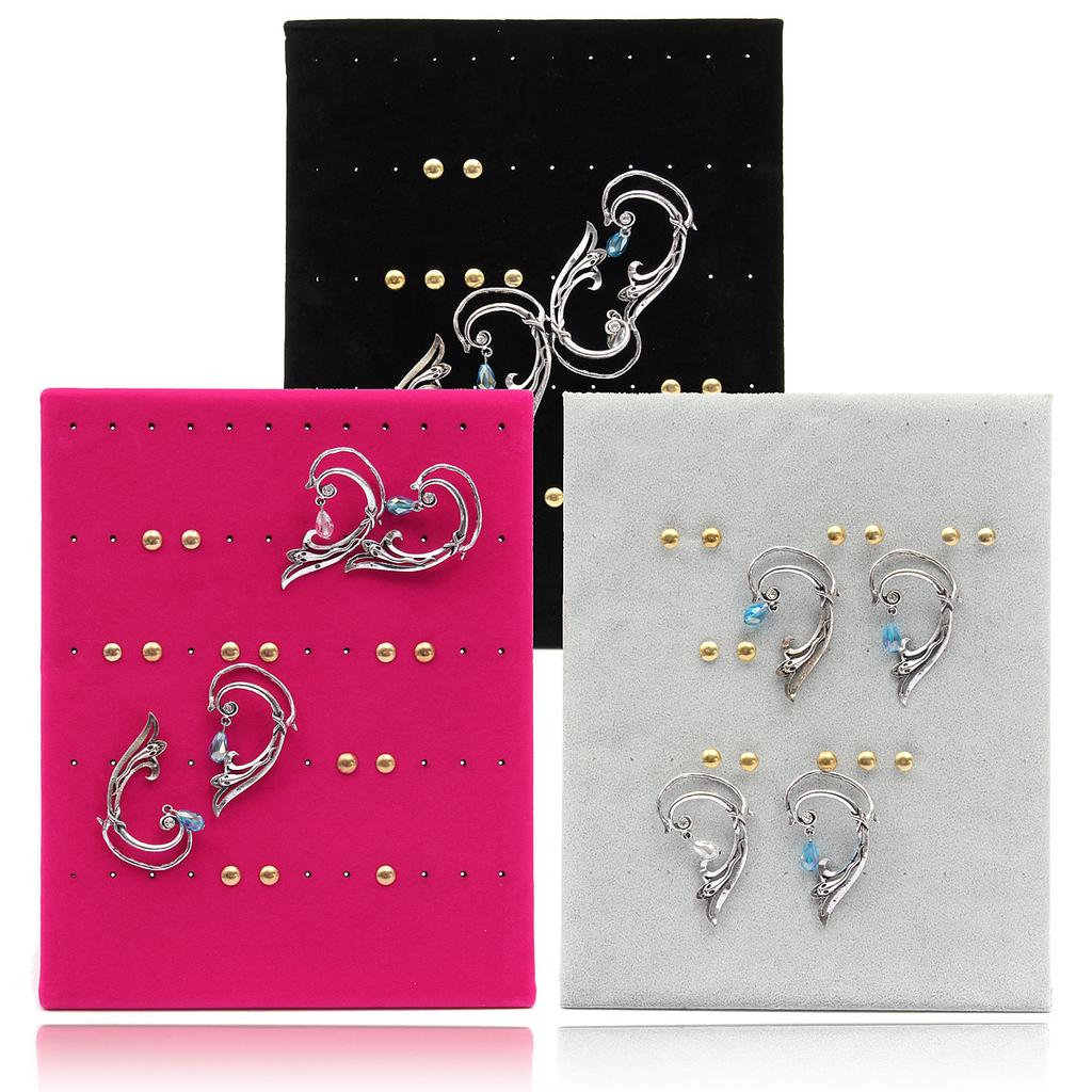 Velvet Rings Earrings Necklace Jewelry Box Studs Display Stand Holder Organizer Velvet Rings Earrings Necklace Jewelry Box Studs Display Stand Holder Organizer