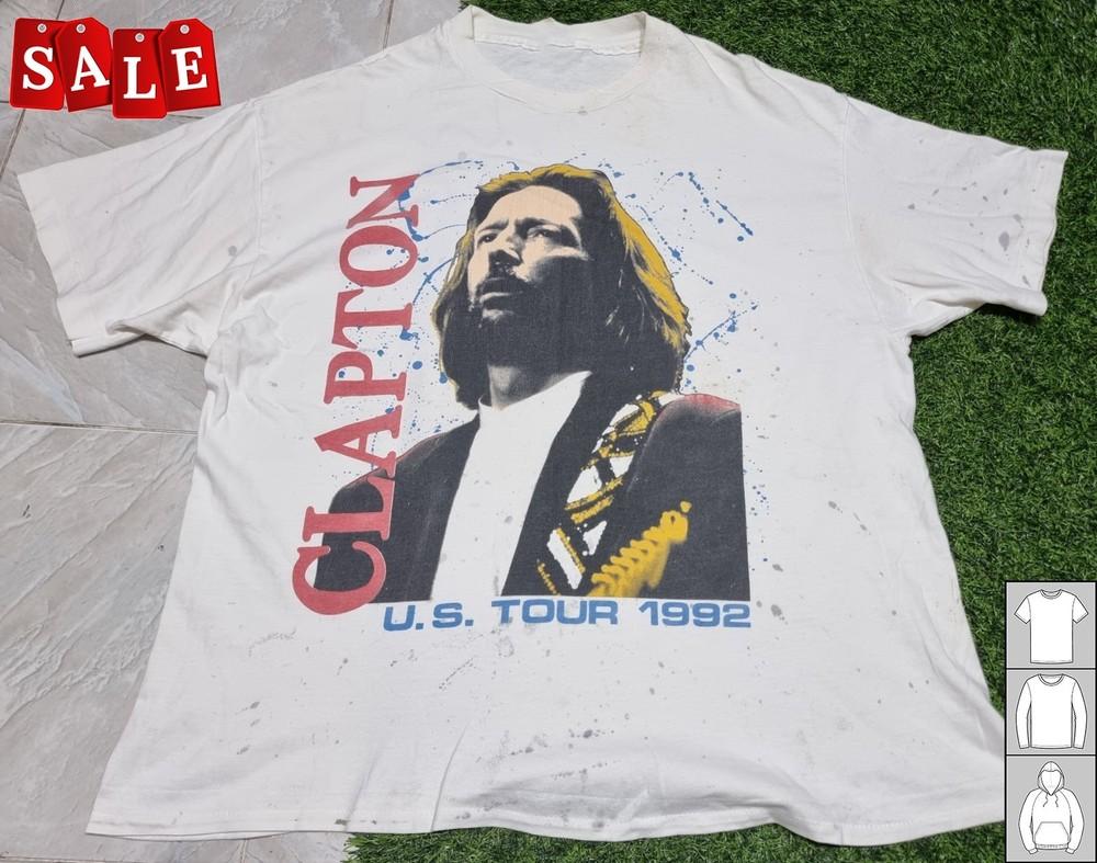 Новая РЕДКАЯ ТУРИСТИЧЕСКАЯ Футболка ERIC CLAPTON 1992 Рождественский Подарок Унисекс S-5XL Футболка ZO43 Унисекс Футболка XL