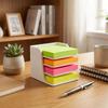 Stackable Sticky Note Holder Plastic Layer-Divided Memo Pad Holder Stable Base 3D Printing Square Note Compatible Desktop Use