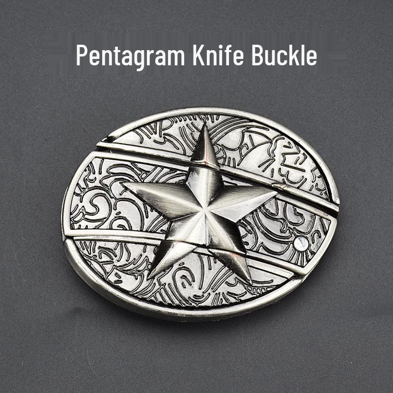 Men's Casual Punk Alloy Knife Buckle Belt