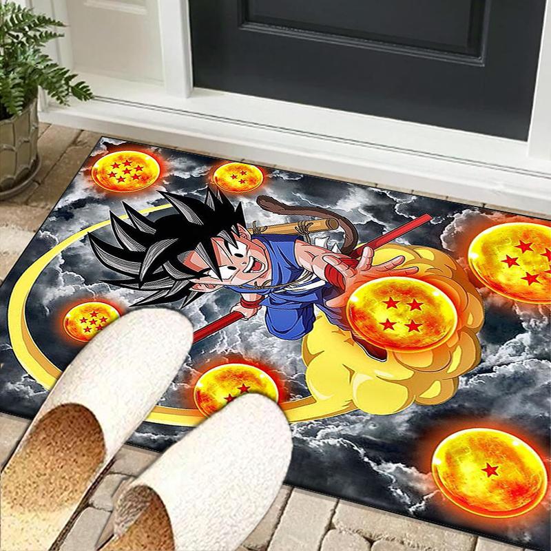 Goku Anime Office Rug Chair Mat, Game Carpet, Suitable for Front Door, Bedroom, Living Room, Desk, Holiday Gift