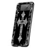 Cyber Sigil Kreuzlinie Harte PC Handyhülle Für Samsung Galaxy Z Flip 7 6 5 4 Schwarze Hülle Für Galaxy Z Flip 3 Faltbare Capas Taschen