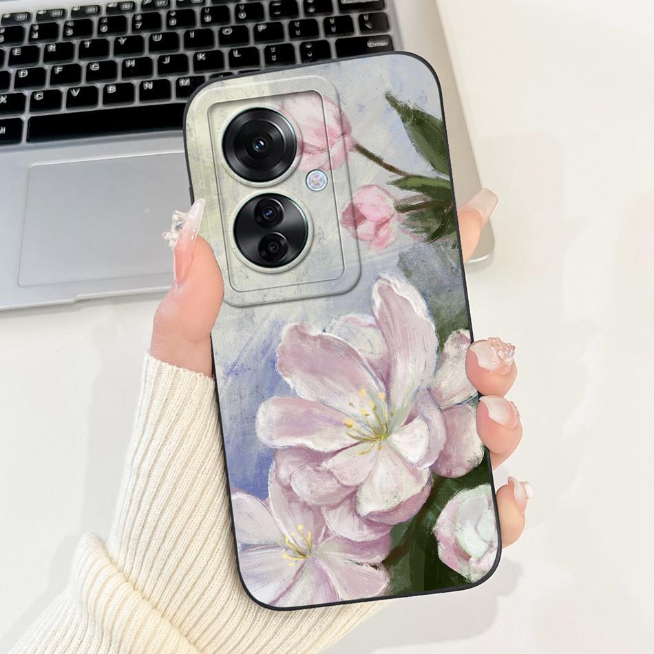 For OPPO Reno11 F 5G Case Reno 11F CPH2603 2024 Elegant Printing Camera Protective Shockproof Soft Silicone Phone Cases