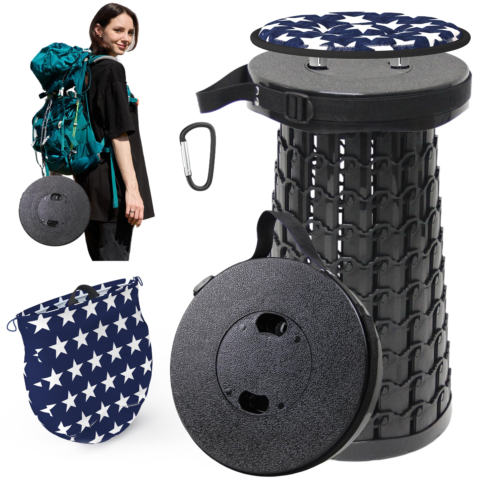 

ALEVMOOM Folding Camping Folding Outdoor Leisure Easy Adjustable Folding Chair Stool Chair, Chair, Chair, Stool, Chair, Chair, Outdoor, Lightweight, чёрный