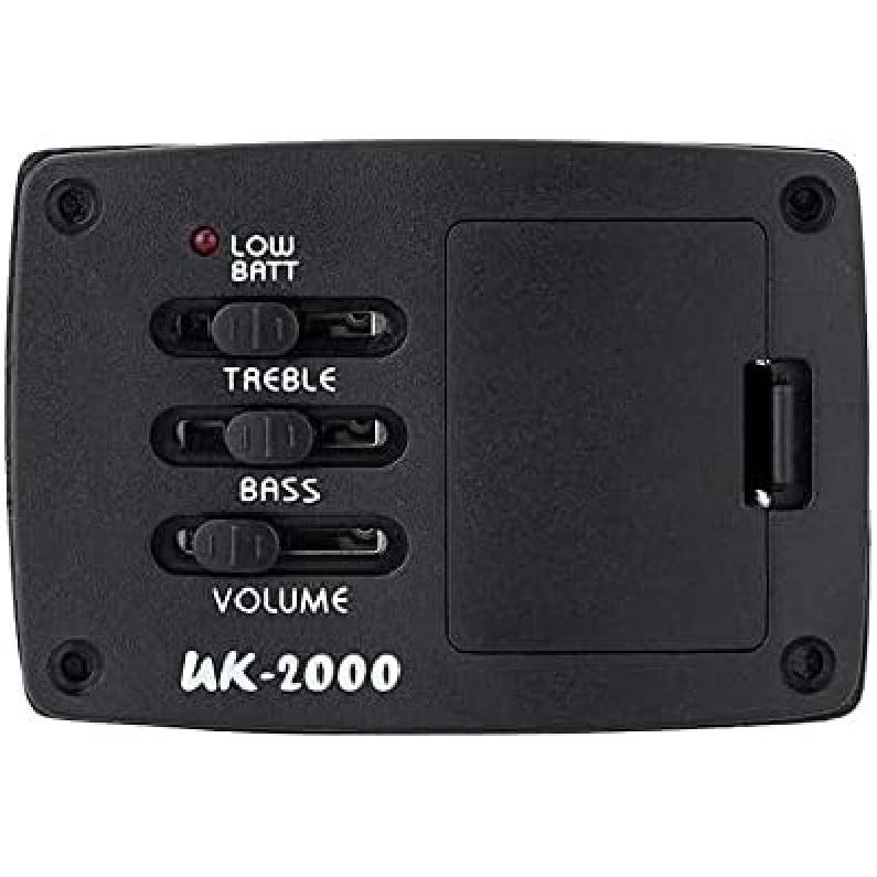 Jiayouy UK-2000 2-Band EQ Equalizer Ukulele Piezo Pickup Preamp Tuner System 1 Set