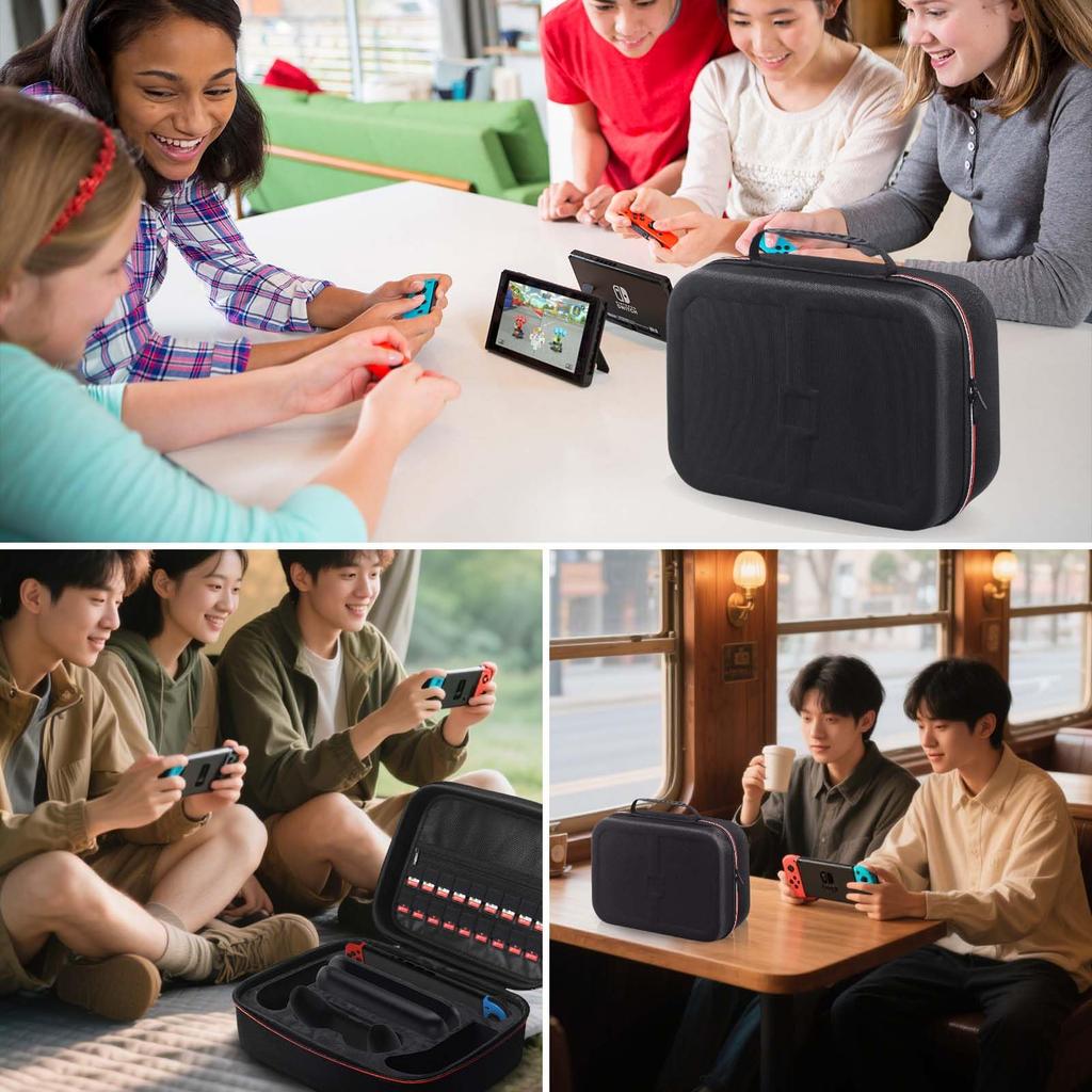 Für Switch 2 Switch Aufbewahrung Groß Switch 2 Tragen Voll Einfach zu Kann Alle von Switch 2 Spiel Kompatibel mit Switch 2 Schwarze Hülle, Tasche, Kapazität,
