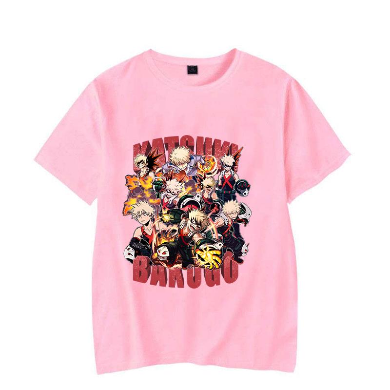 Hot Anime Bakugou Katsuki Printed Women Men Fashion Y2k Short Sleeve Tee Shirts Round Neck Casual Summer Cool Shirt