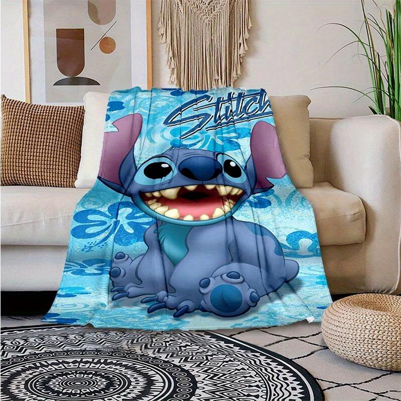 1pc Stitch Printing Blanket - Soft, All-Season Throw for Living Room, Bedroom,Personalized Gift with Adorable Cartoon Design