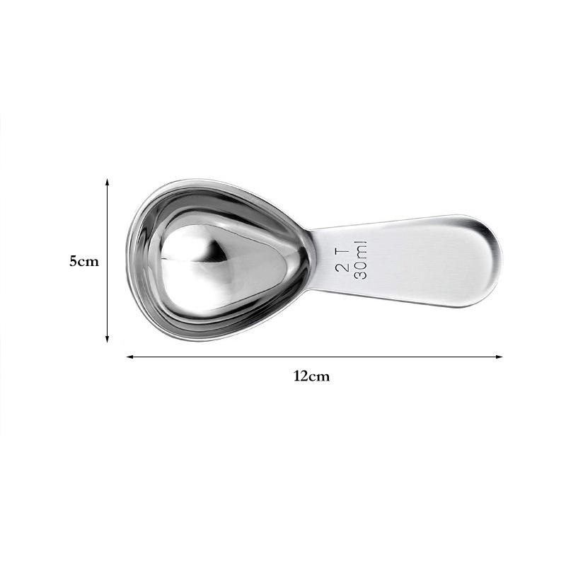 Coffee Scoop Measuring Spoon Short Handle Stainless Steel Kitchen Measuring Spoons Sugar Powder Tablespoon Coffee Accessories