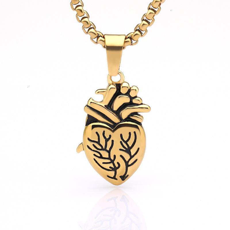 Hip Hop Trend Heart Styling Pendant Design Couple Necklace Holiday Commemorative Gift Accessories