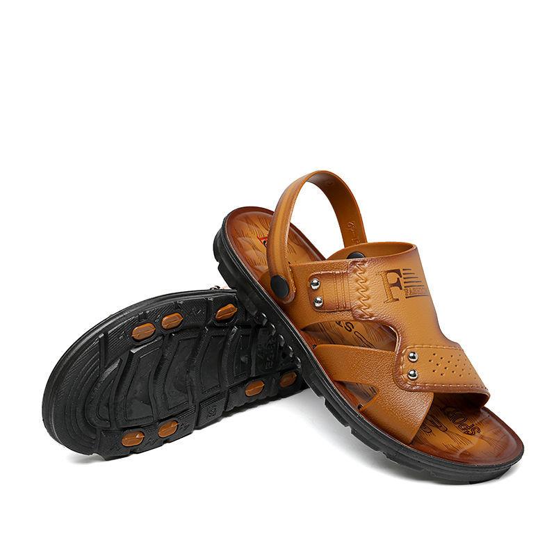 

New Men s Summer Beach Sandals Open Toe Non Slip Mens Casual Sandals Comfortable and Breathable Water Shoes Beach Slippers 40 хаки