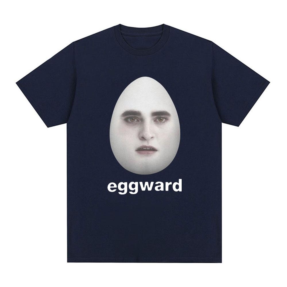 Twilight Eggward Funny Meme T Shirt Edward Cullen Parody Robert Pattinson Humor T-shirts Unisex's Women Cotton Short Sleeve T-shirt