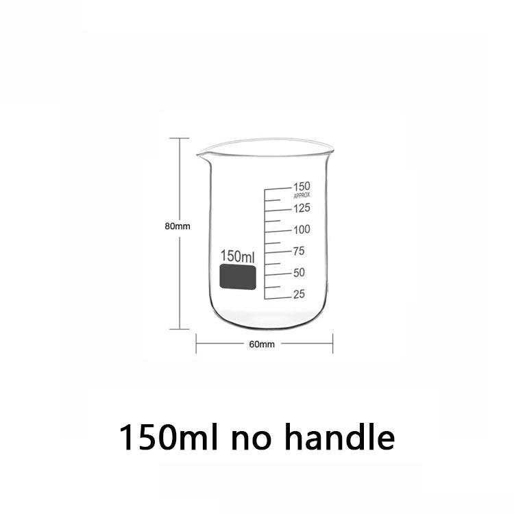 50-1000ml High Borosilicate Glass Measuring Cup Heat-resistant Laboratory Beaker With/Without Handle Scales Mug Measuring Tools