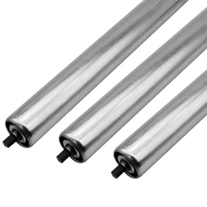 Leichte verzinkte Edelstahlrolle - Nicht angetrieben 25/38/50/60mm Leerlaufrolle für Förderbänder