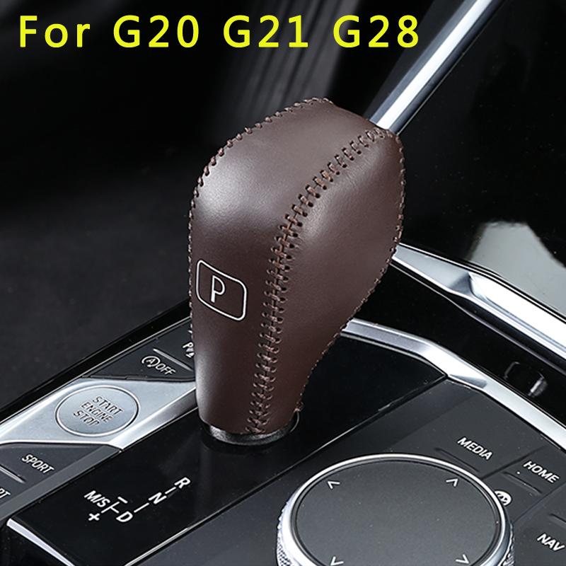 

For BMW G20 G21 G28 leathe Gear head cover Gear Shift handbrake Lever Knob Cover Car Interior Decoration