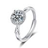 Korean Style Women's Zircon Diamond Open Finger Ring Jewelry