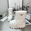 Classic Triangle Standard Thick-soled Warm Short Snow Boots Women's 2 Winter New Casual Straps Muffin Cotton Boots Hair