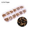 1500Pcs/box Nail Art Rhinestones 12 Grids Flatback Round Crystal Diamond Nail Gems Nail Art Decorations Manicure Accessories
