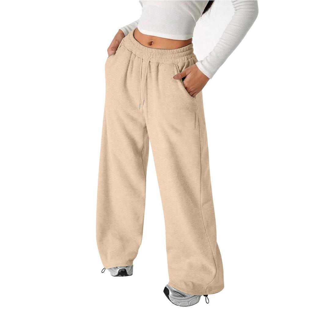 Unisex Kids Color Loose Fit Wide Leg Sweatpants Casual Joggers