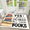 Funny Library Theme Area Rug, Stain Resistant & Non-Slip Floor Mat for Home Office Bedroom Living Room Decor Nordic Carpet