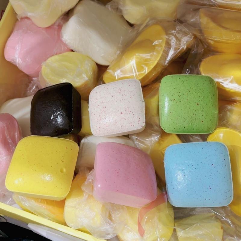 1Pcs Slow Rising Grilled Rice Cake Slow Rebound Squeeze Toys Cheese Cake Bread Squishy Toy Stress Release Hand Relax Toy Gift