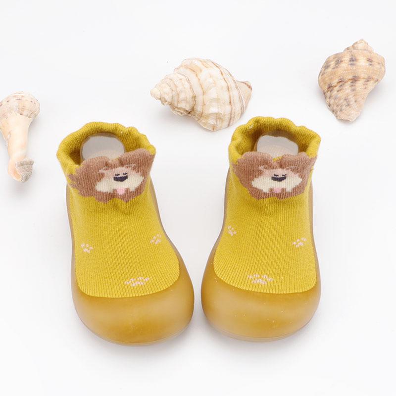2023 Autumn Baby Walker Shoes: Soft Sole Breathable Floor Socks, Anti-Fall Heel, Trendy Cartoon Design