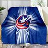 Blue Jackets Blanket Flannel Throw for Sofa, Travel, Camping, Livingroom, Office, Chair and Bed Soft and Warm Holiday Birthday Gifts