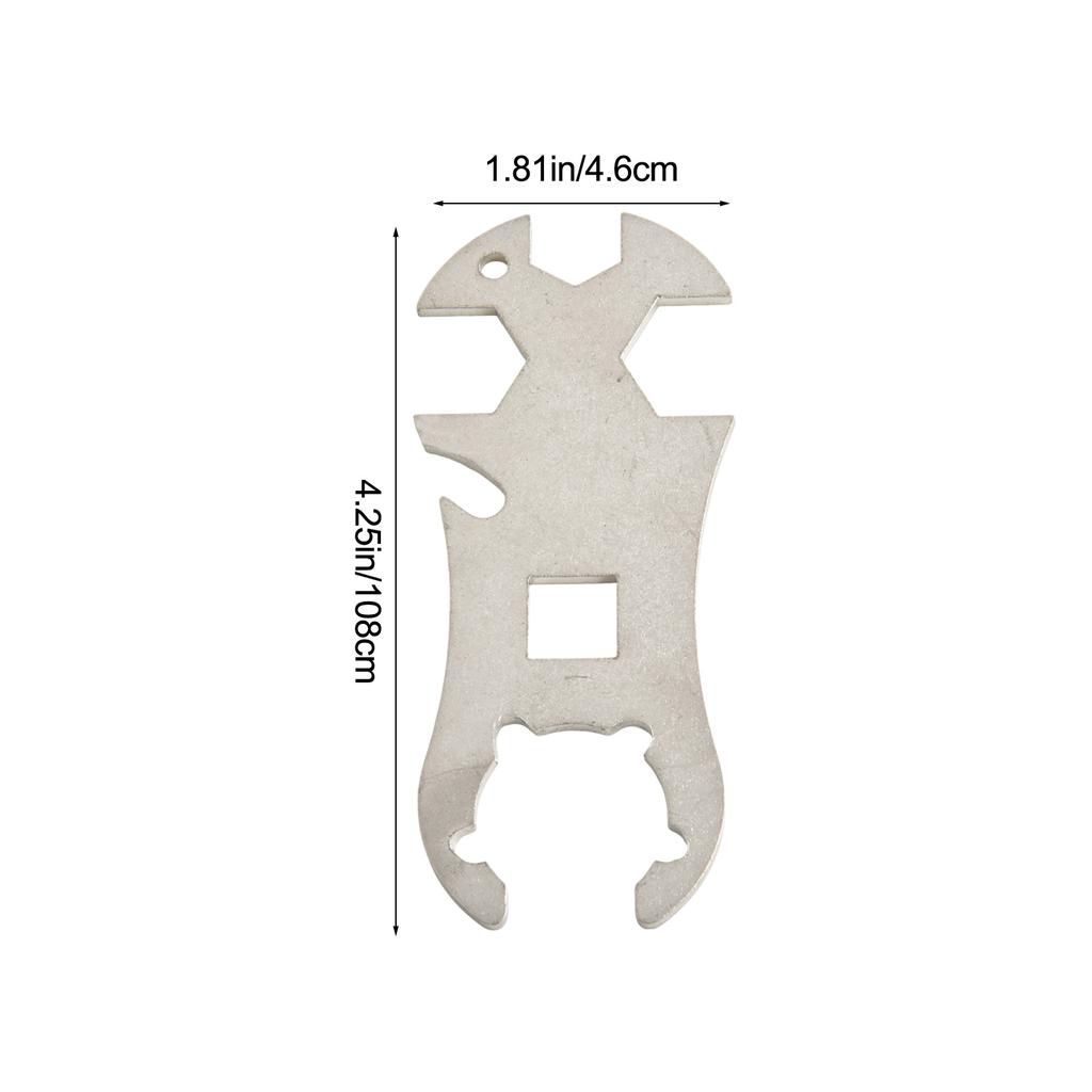 1pc Gas Bottle Wrench Stainless Steel Gas Cylinder Wrench For Outdoors Portable Cooking Gas Conditioning Tools Replacement Parts