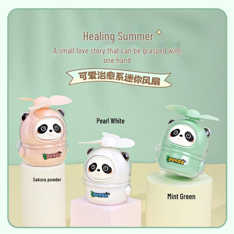 2026 Cute Cartoon Mini Portable USB Rechargeable Fun Fan