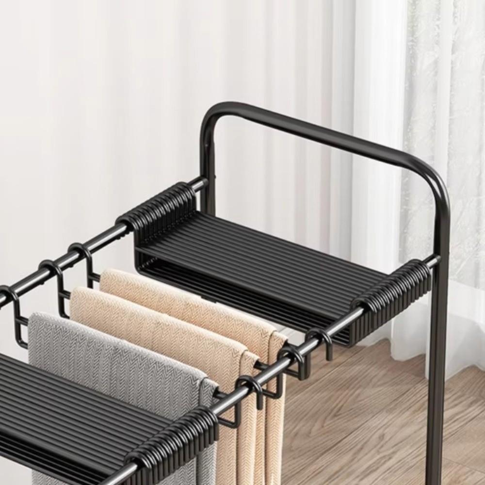 Floor-standing Pants Storage Rack Multifunctional Pulley Wheel Hanging Rack Space Saving Clothes Storage Rack Clothes Storage