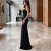 Women's Color Spaghetti Strap Corset Bodycon Dress - Slim Fit -Hugging