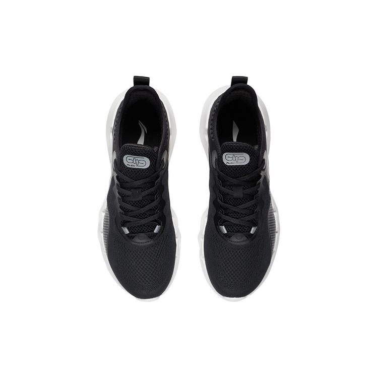 New LiNing Cushioning, Slip Resistant, And Abrasion Resistant Low Top Casual Shoes Men's Black AGLS023-1