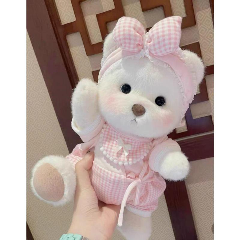 30cm Handmade Original Teddy Bear Stuff Plush Doll With Clothes Lina Bear Kawaii Plushies Birthday Gift For Children Girlfriend