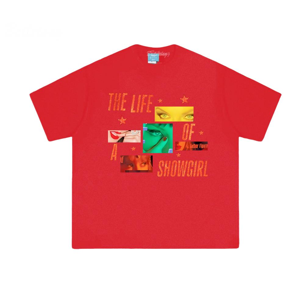 New Album The Life of A Showgirl T-Shirt 100% Cotton Fashion Tshirts High Quality Summer Casual T-shirt Swift Fans Peripheral