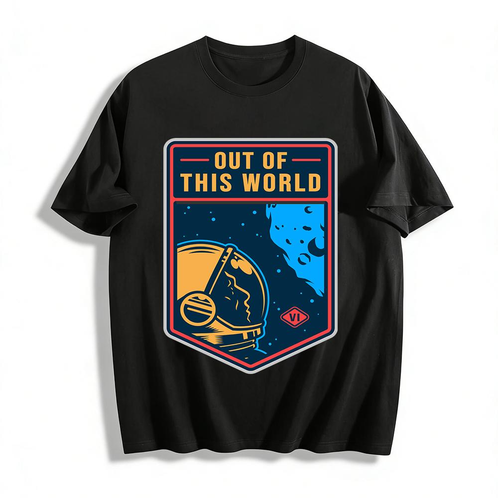 Out of This World Astronaut Space Themed Graphic Tee Pure cotton T-shirt XXS